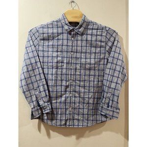 Carbon 2 Cobalt‎ Blue Plaid Button-down Long Sleeve Shirt SZ L
